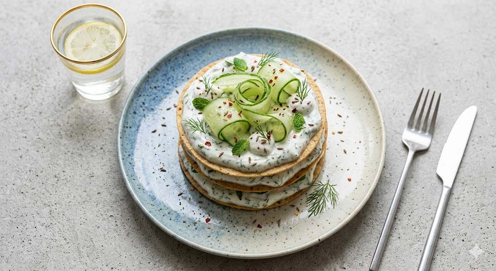 Cucumber Raita Stack